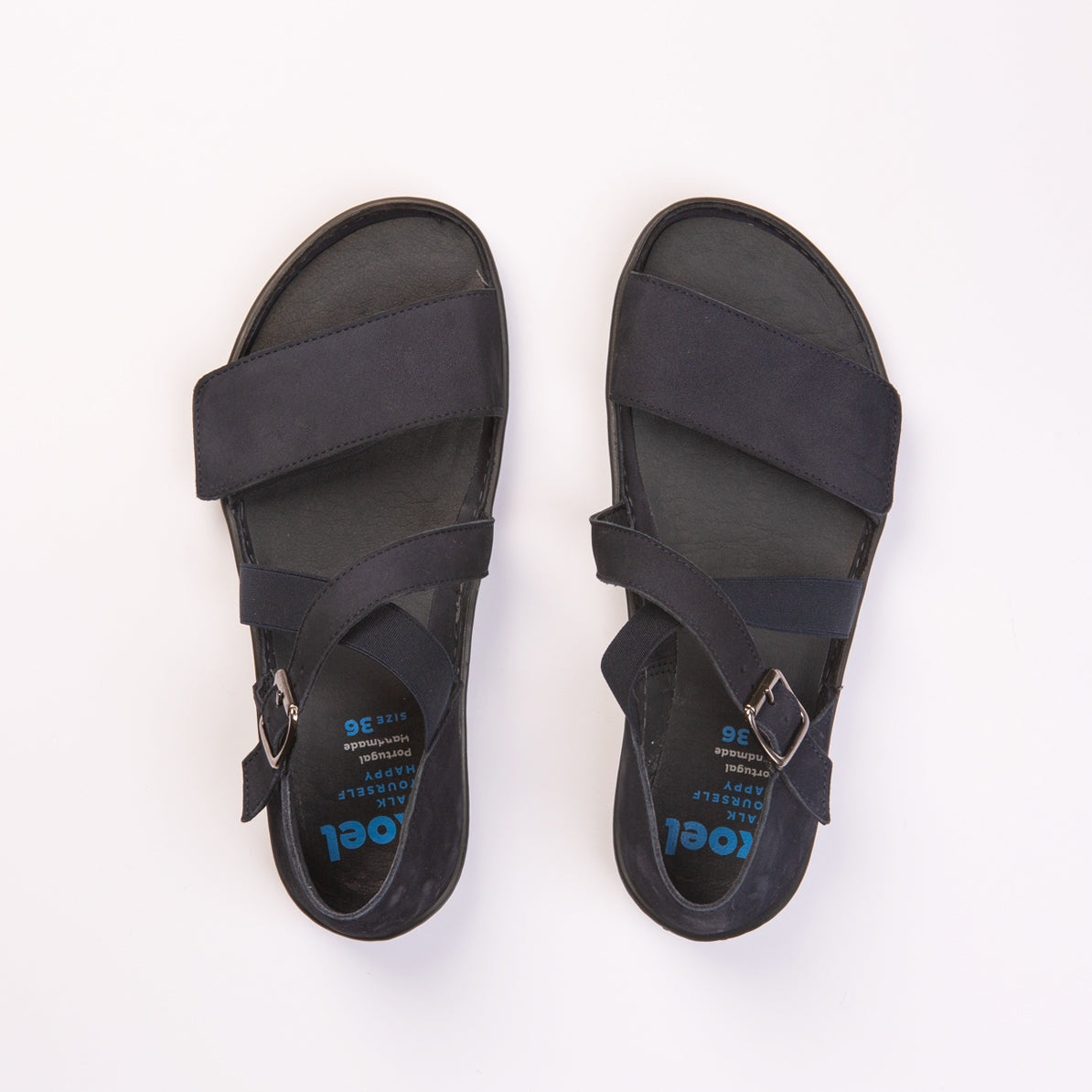 SANDALE ISA I VELOURLEDER - navy