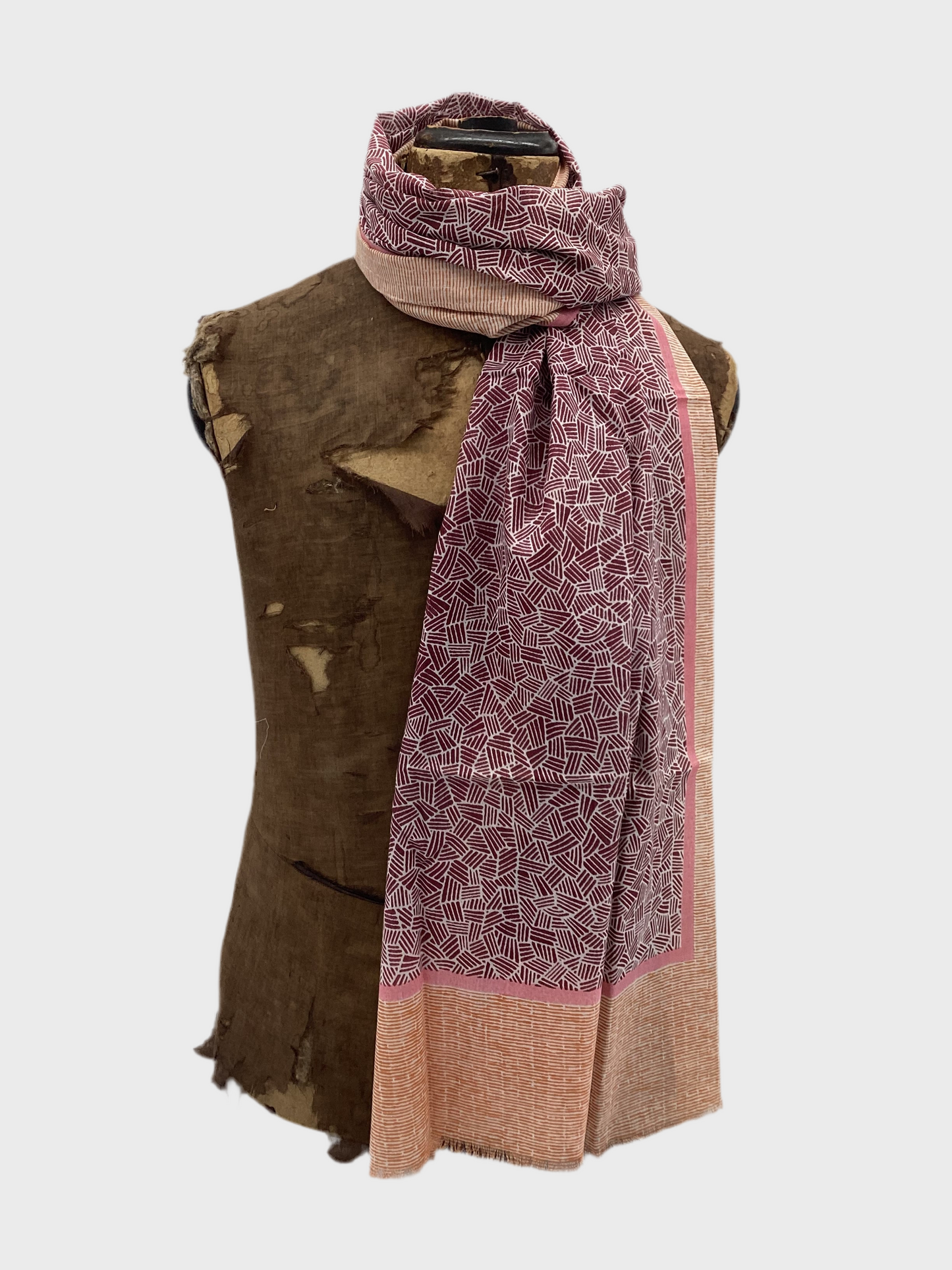 SCHAL ARTISAN BAUMWOLLE - rot