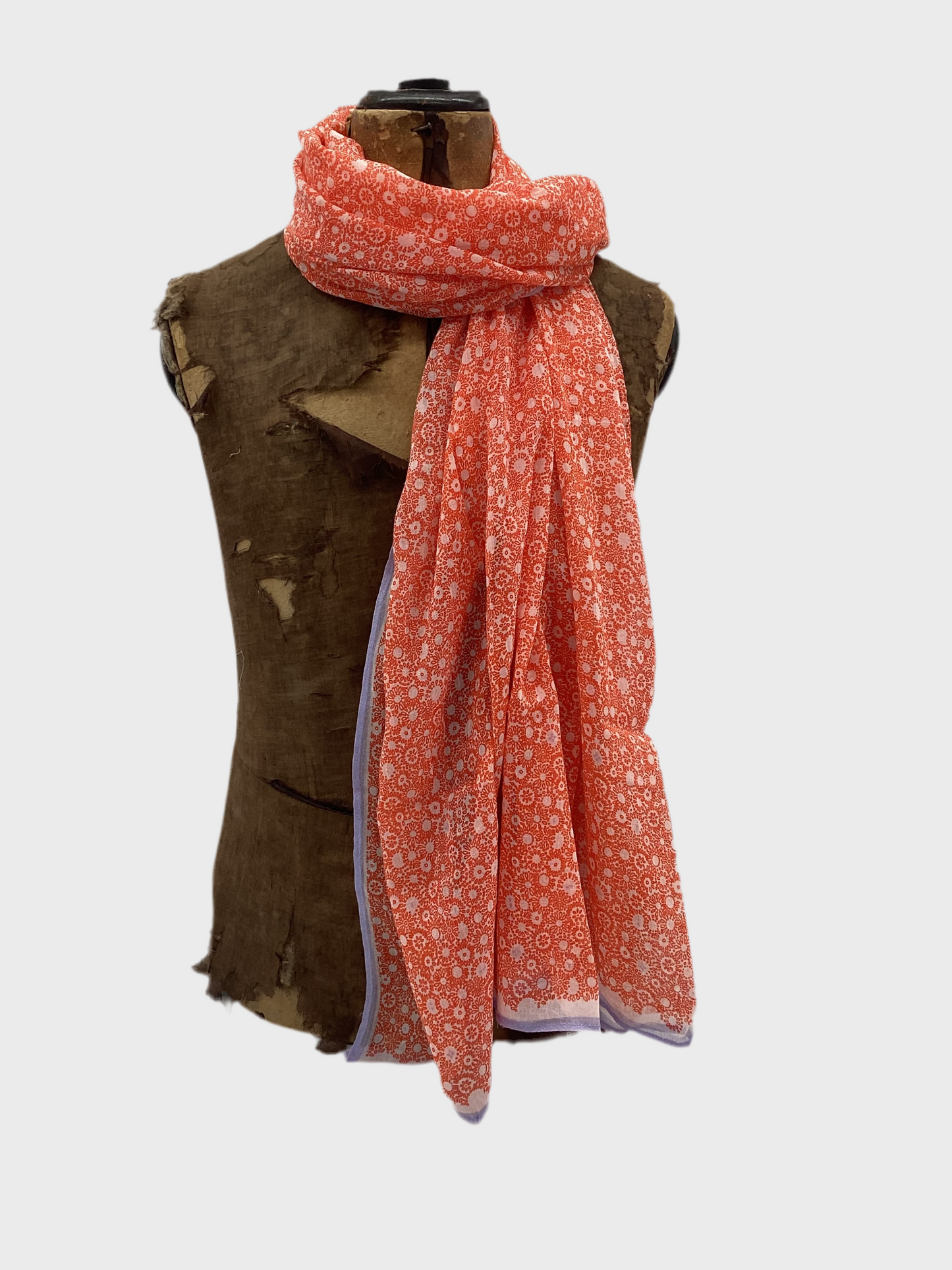 SCHAL FOULARD THALIA I BAUMWOLLE hibiscus