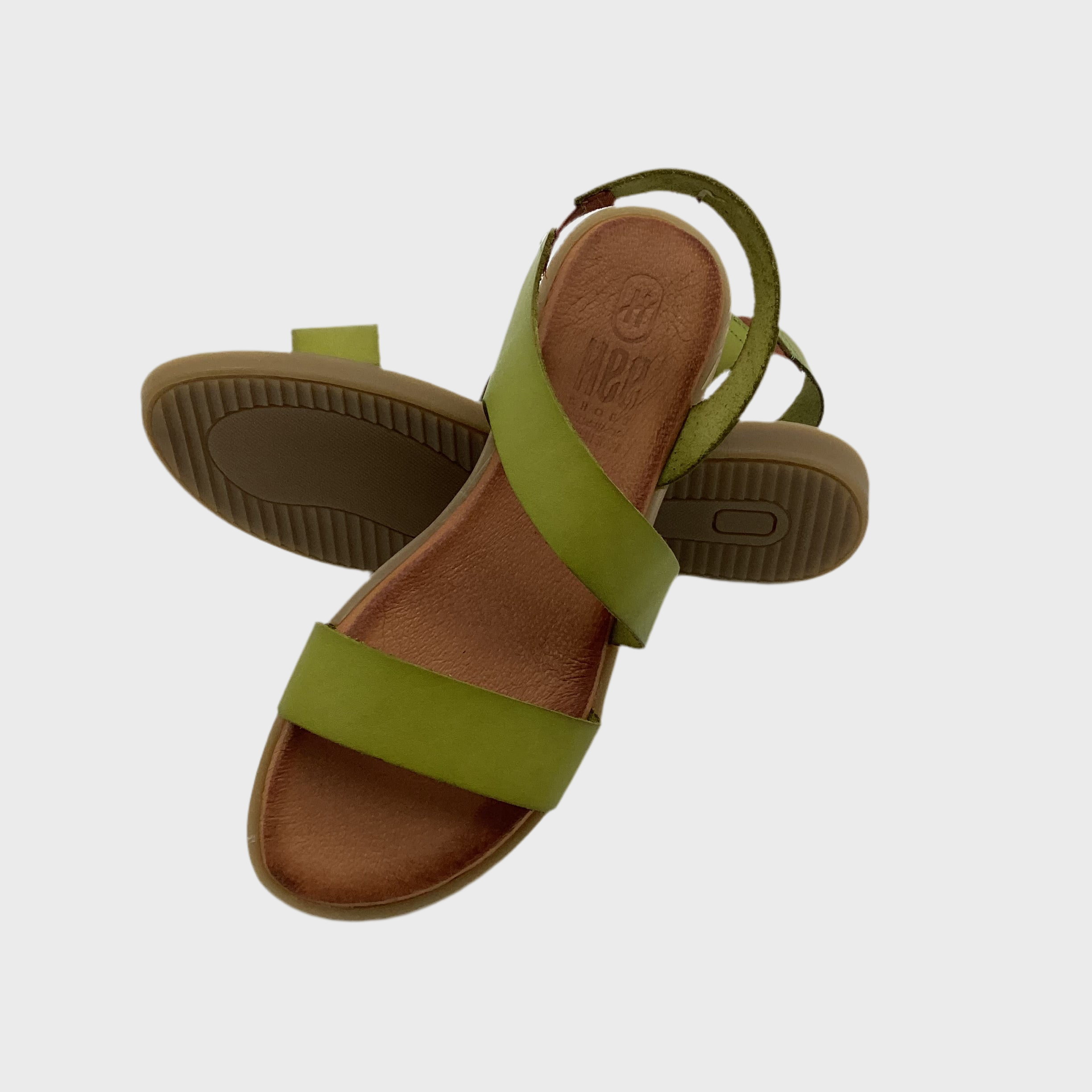 SANDALE VAQUETILLA zwei Riemchen - pistachie