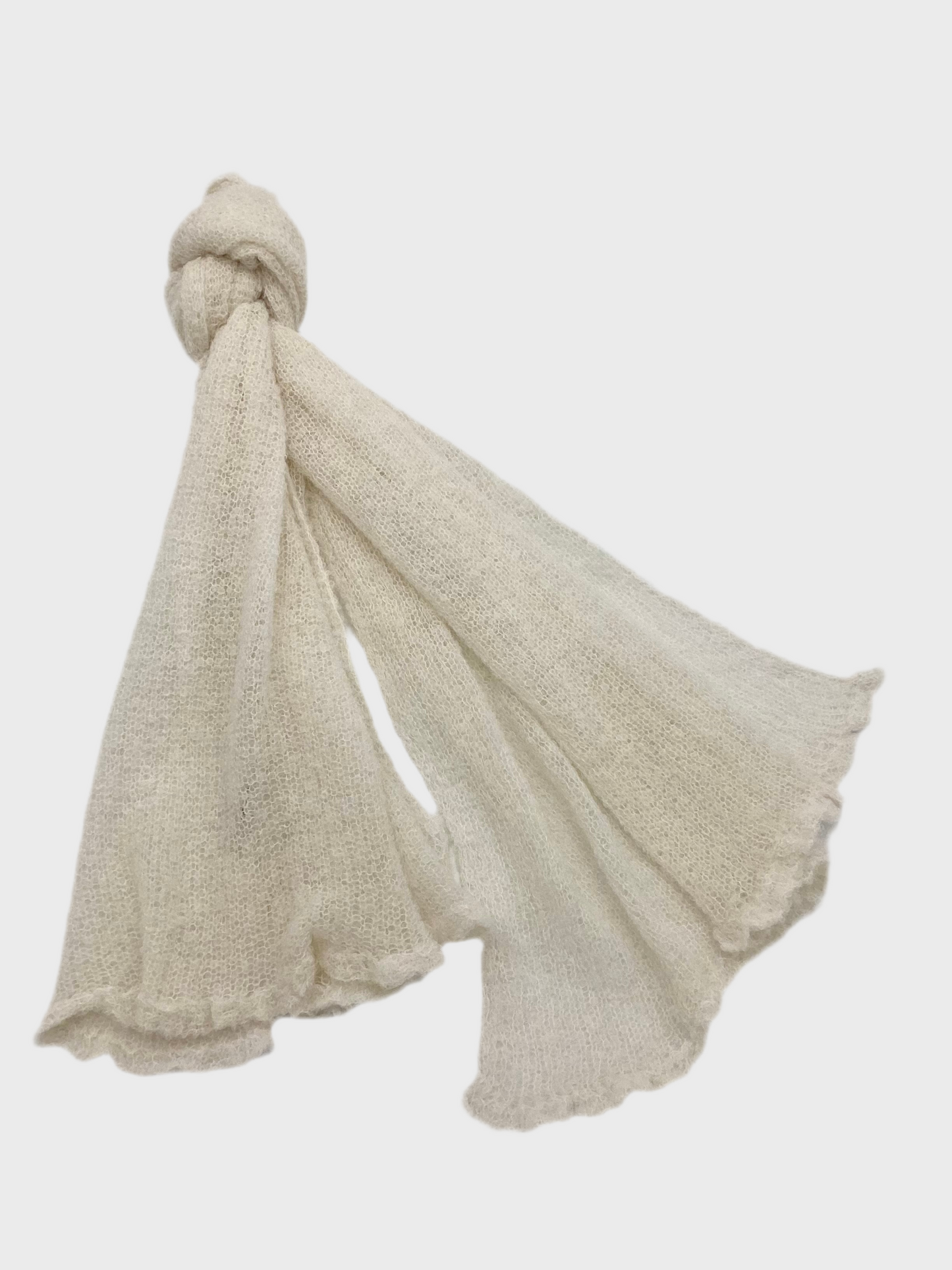 ALPAKA SCHAL I ALEGRA BOUCLE wollweiss