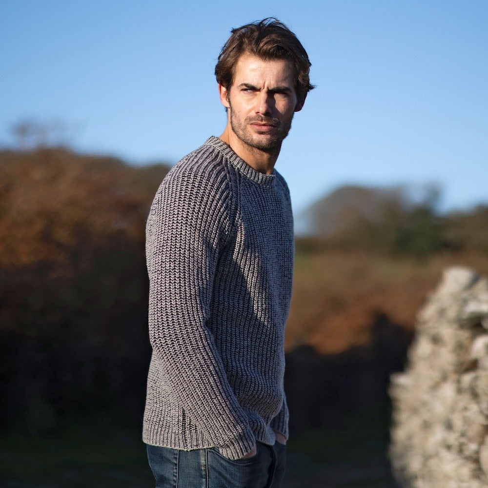 PULLOVER RIB MÄNNER I MERINO - CASHMERE