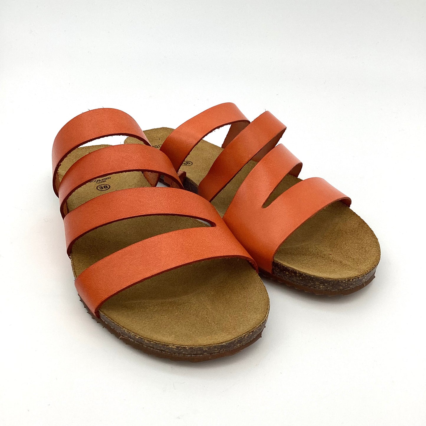 SANDALE PANTOLETTE VAQUETILLA - orange