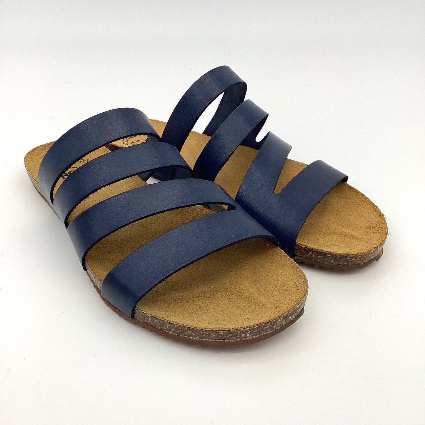 SANDALE PANTOLETTE VAQUETILLA - navy