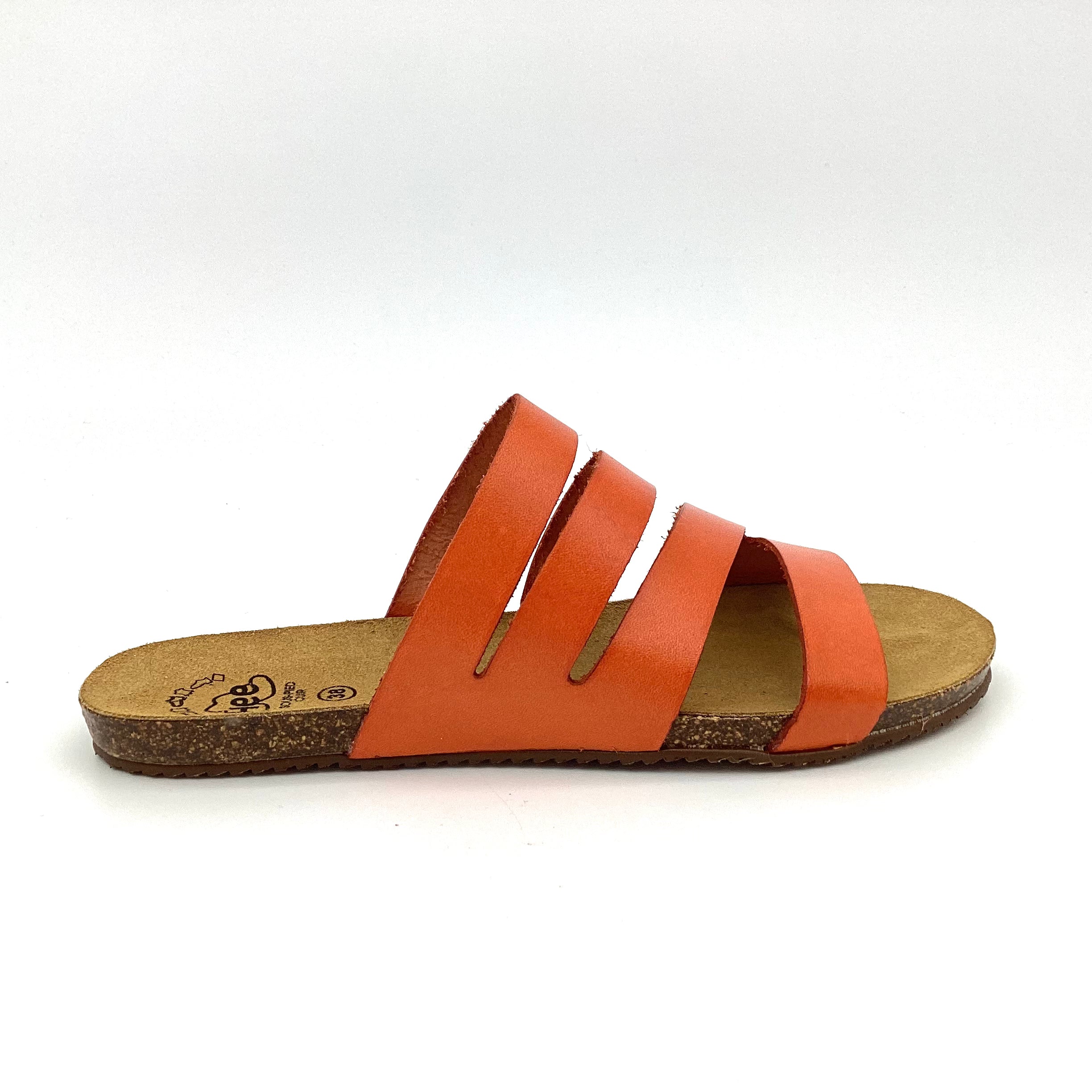 SANDALE PANTOLETTE VAQUETILLA - orange