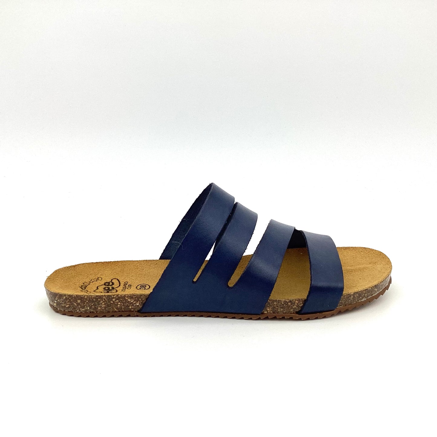 SANDALE PANTOLETTE VAQUETILLA - navy