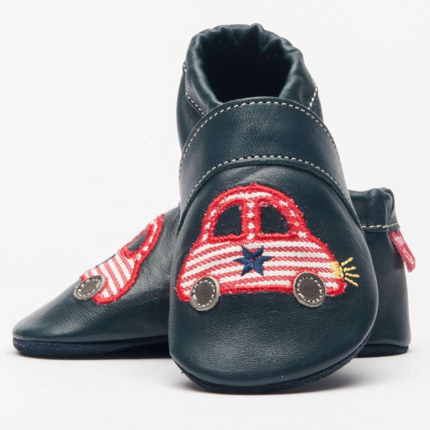 KRABBELSCHUH AUTO I LEDERSOHLE -navy