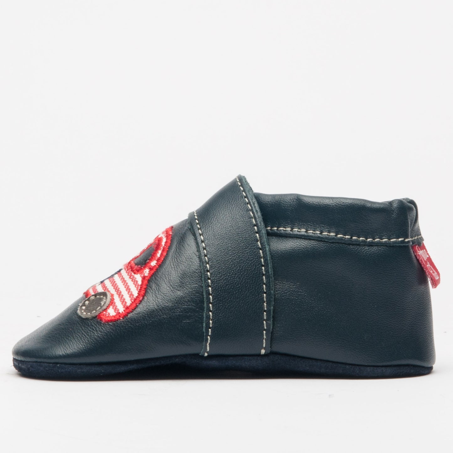 KRABBELSCHUH AUTO I LEDERSOHLE -navy