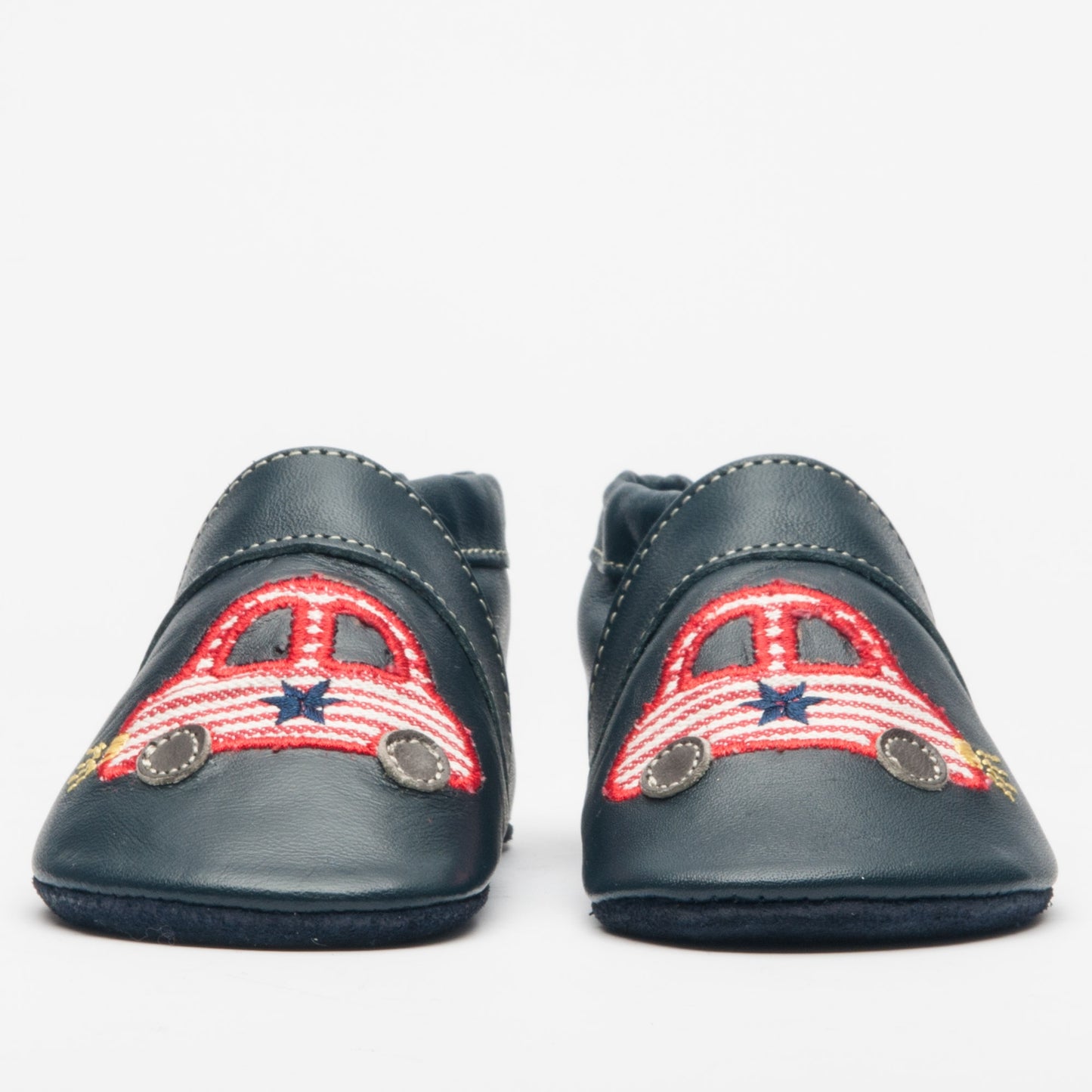 KRABBELSCHUH AUTO I LEDERSOHLE -navy
