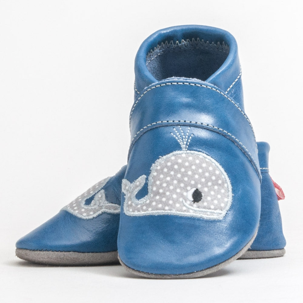KRABBELSCHUH WAL I LEDERSOHLE - ocean