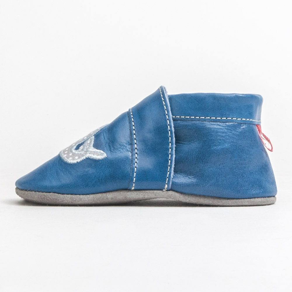 KRABBELSCHUH WAL I LEDERSOHLE - ocean