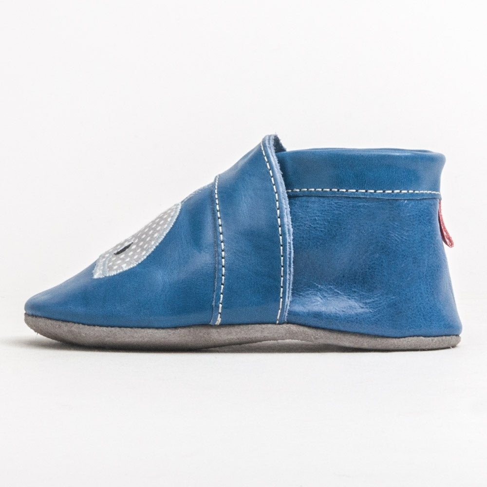 KRABBELSCHUH WAL I LEDERSOHLE - ocean