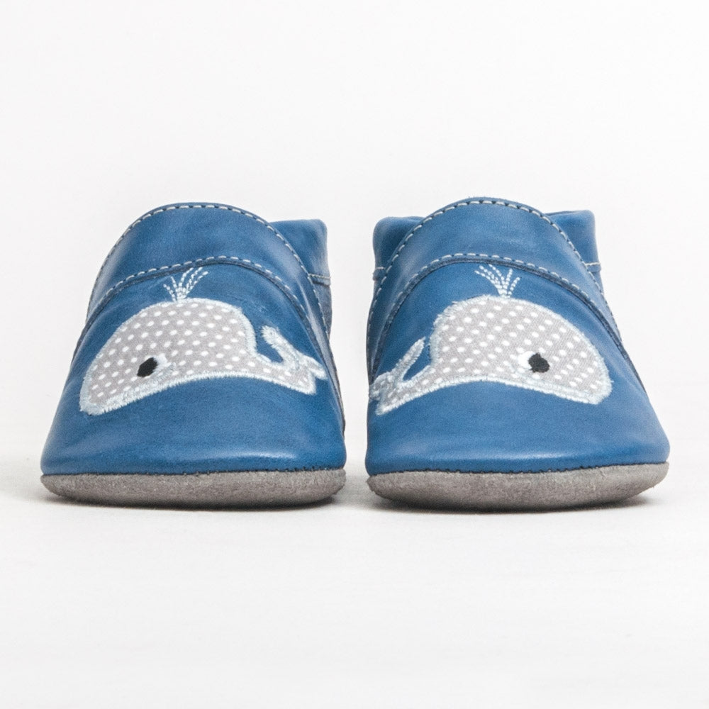 KRABBELSCHUH WAL I LEDERSOHLE - ocean