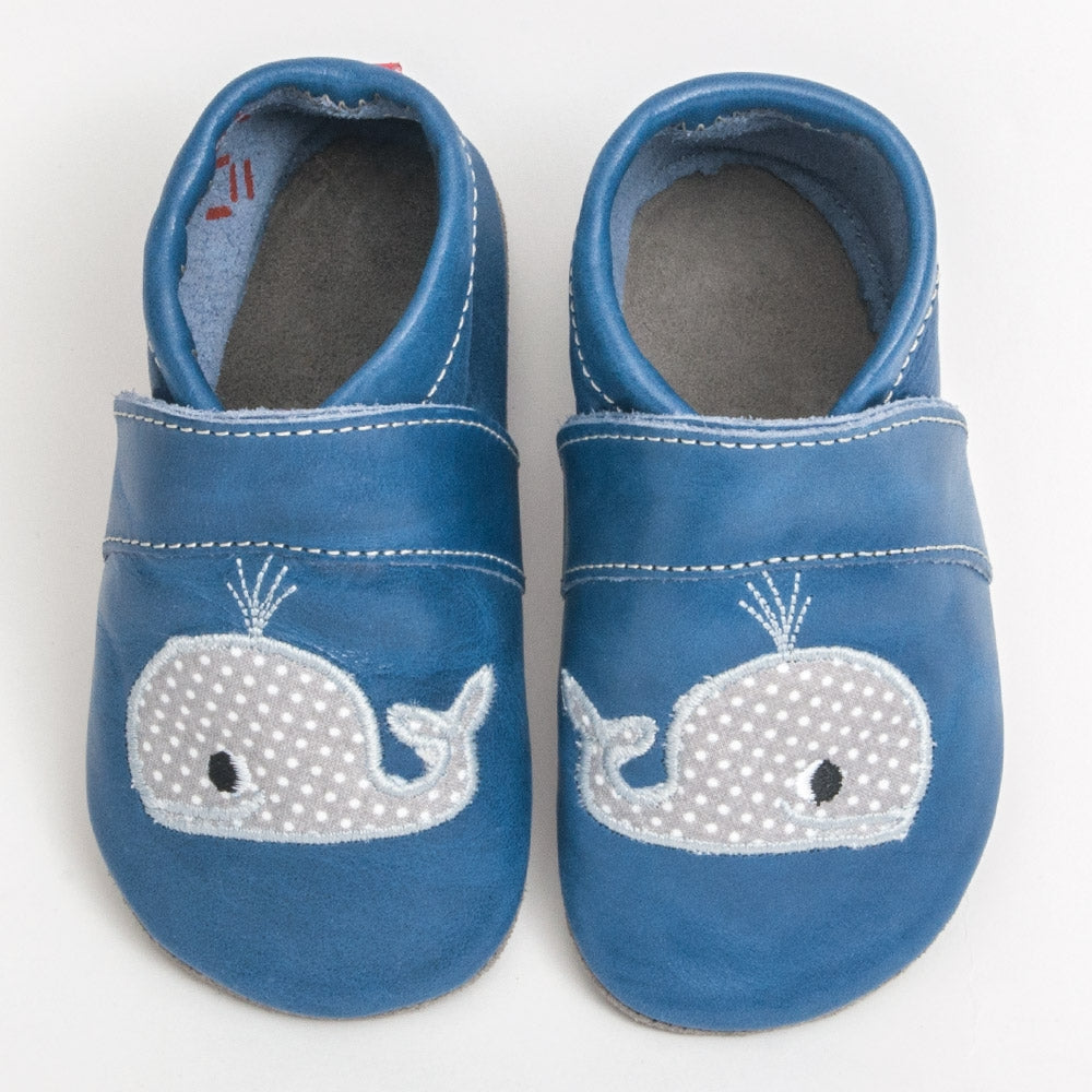 KRABBELSCHUH WAL I LEDERSOHLE - ocean