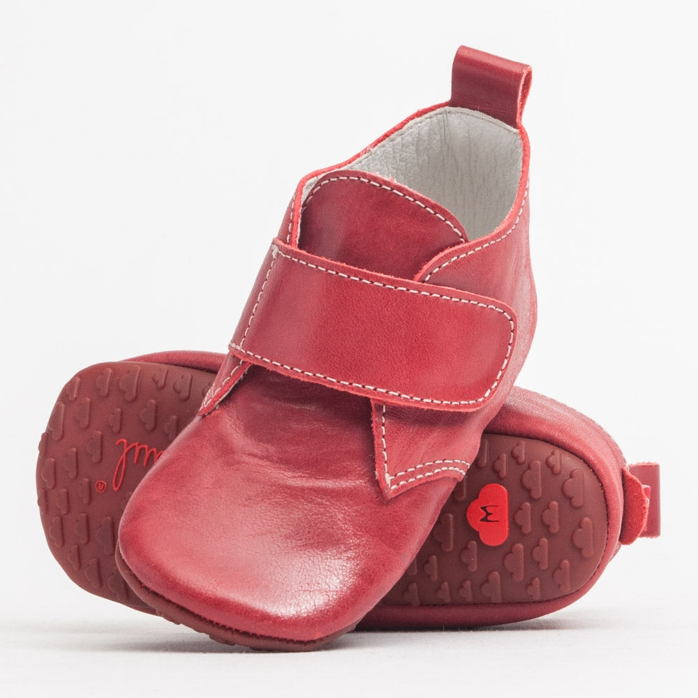 KRABBELSCHUH BASIC I KLETT rot