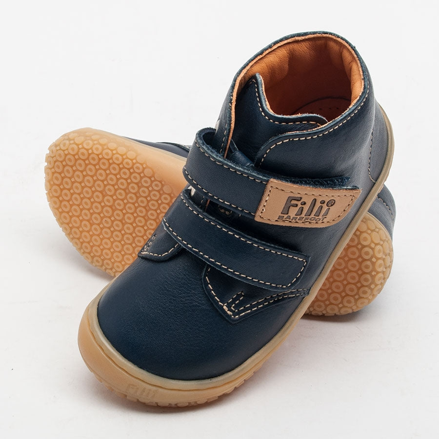 Kinder Barfußschuhe - Klettschuh - dunkelblau - Weite W