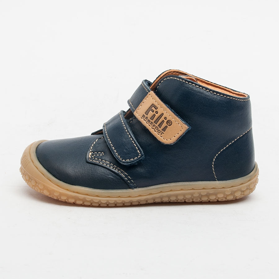 Kinder Barfußschuhe - Klettschuh - dunkelblau - Weite W