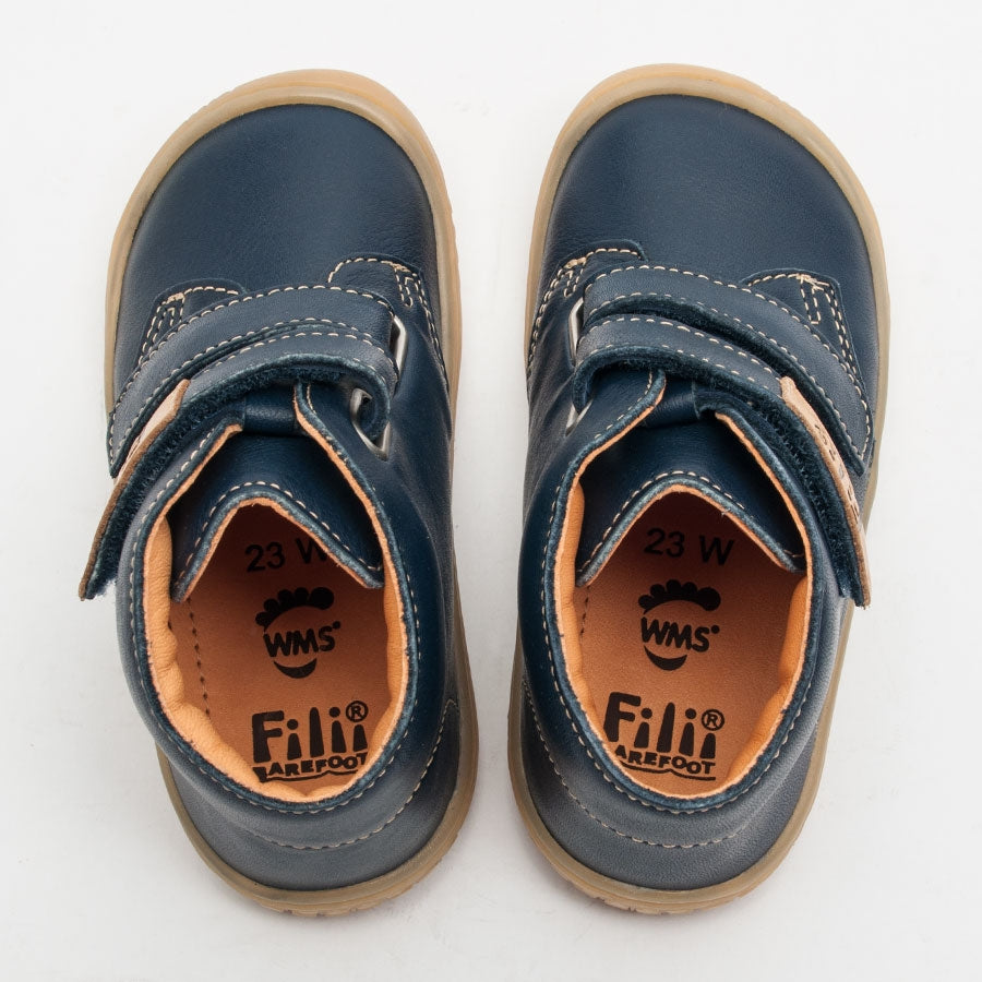 Kinder Barfußschuhe - Klettschuh - dunkelblau - Weite W
