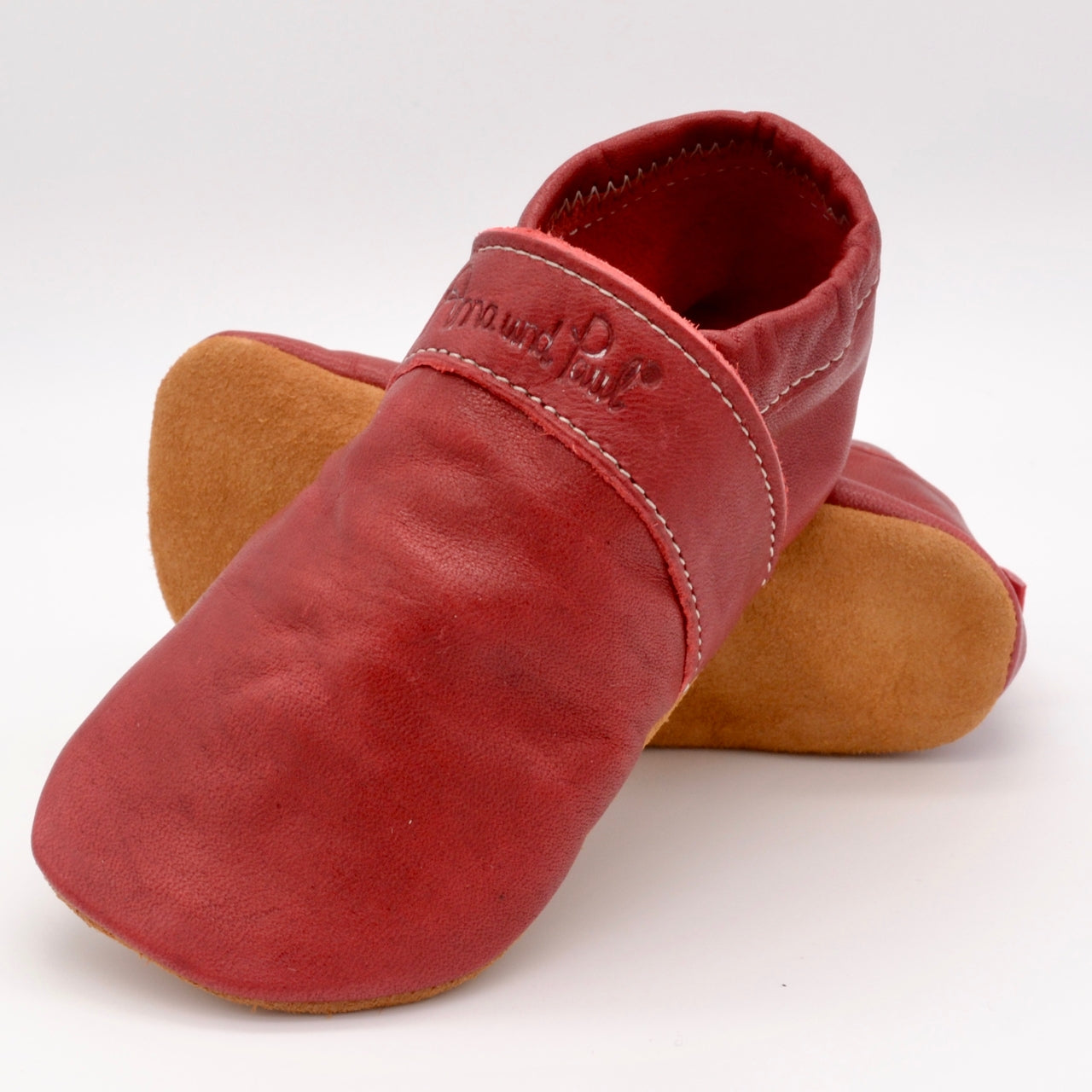 KRABBELSCHUH UNI I LEDERSOHLE - rot