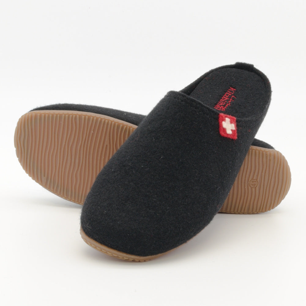 LIVING KITZBÜHEL Hausschuh Pantoffel Schweizer Kreuz Filz