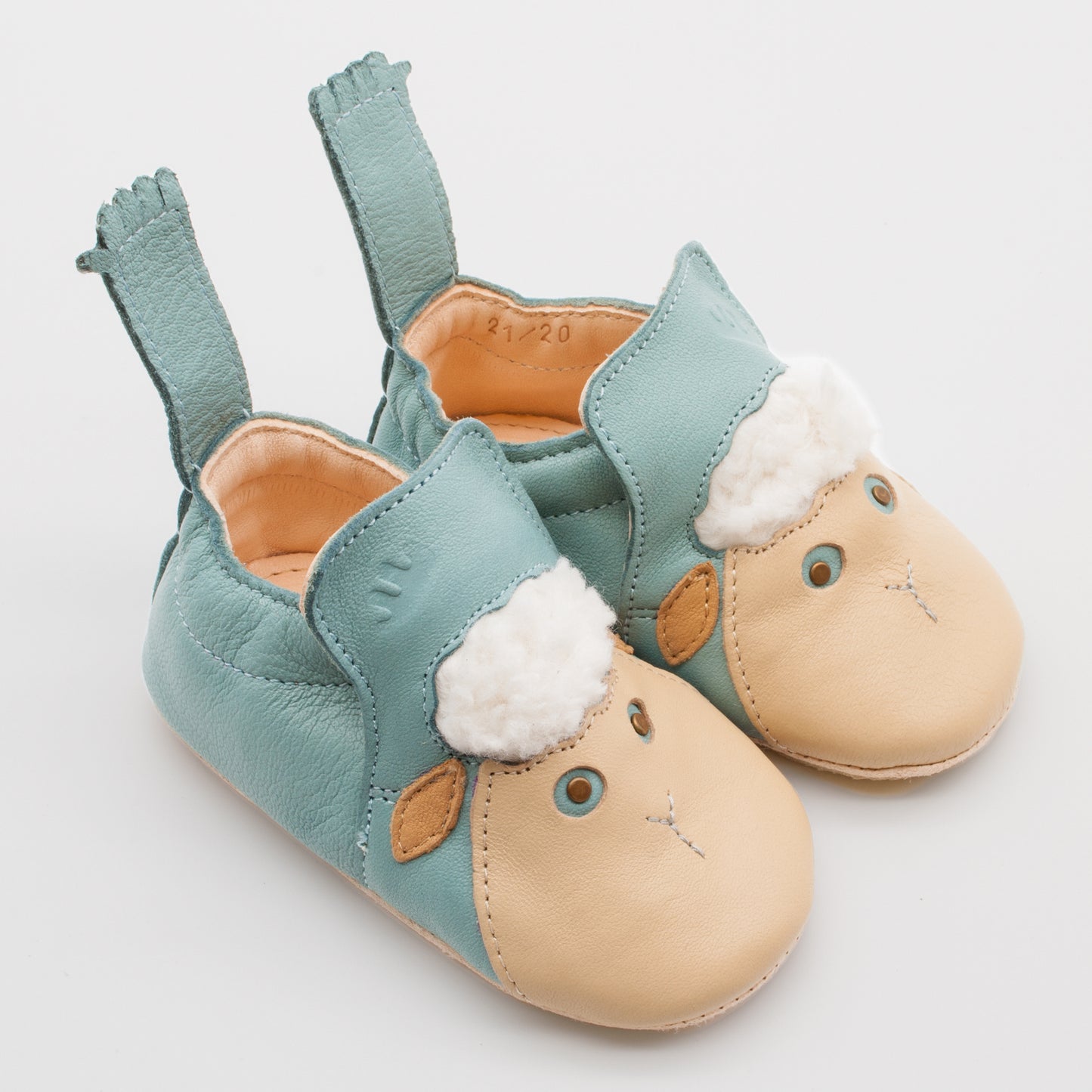 KRABBELSCHUH SCHAF BLUBLU MOUTON hellblau