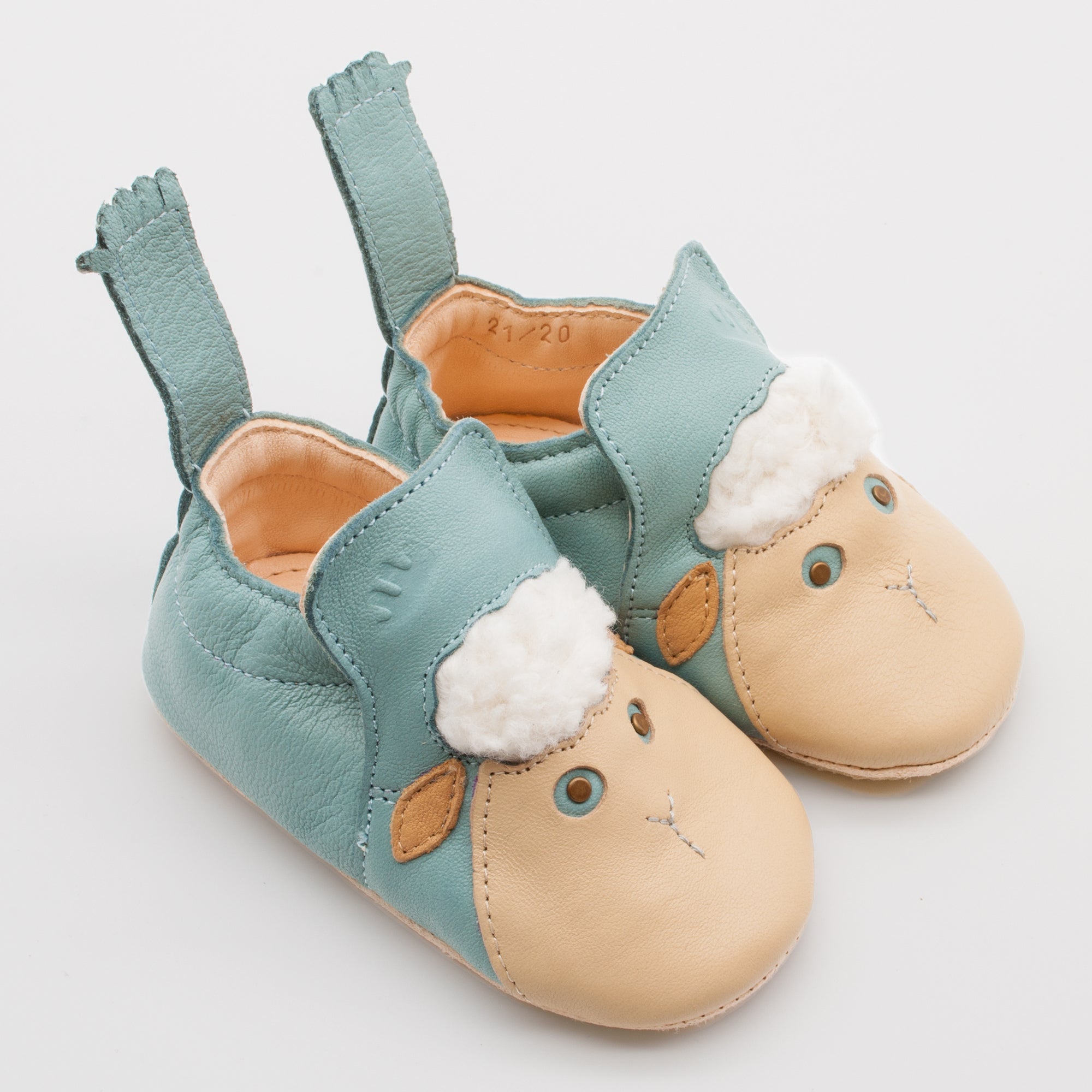 KRABBELSCHUH SCHAF BLUBLU MOUTON hellblau