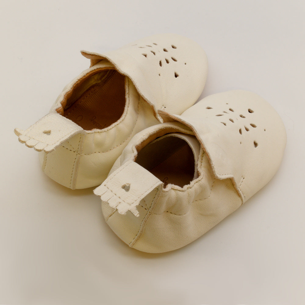 KRABBELSCHUH I BLUMOO cremeweiß