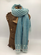 SCHAL ECHARPE I WOLLE - petrol