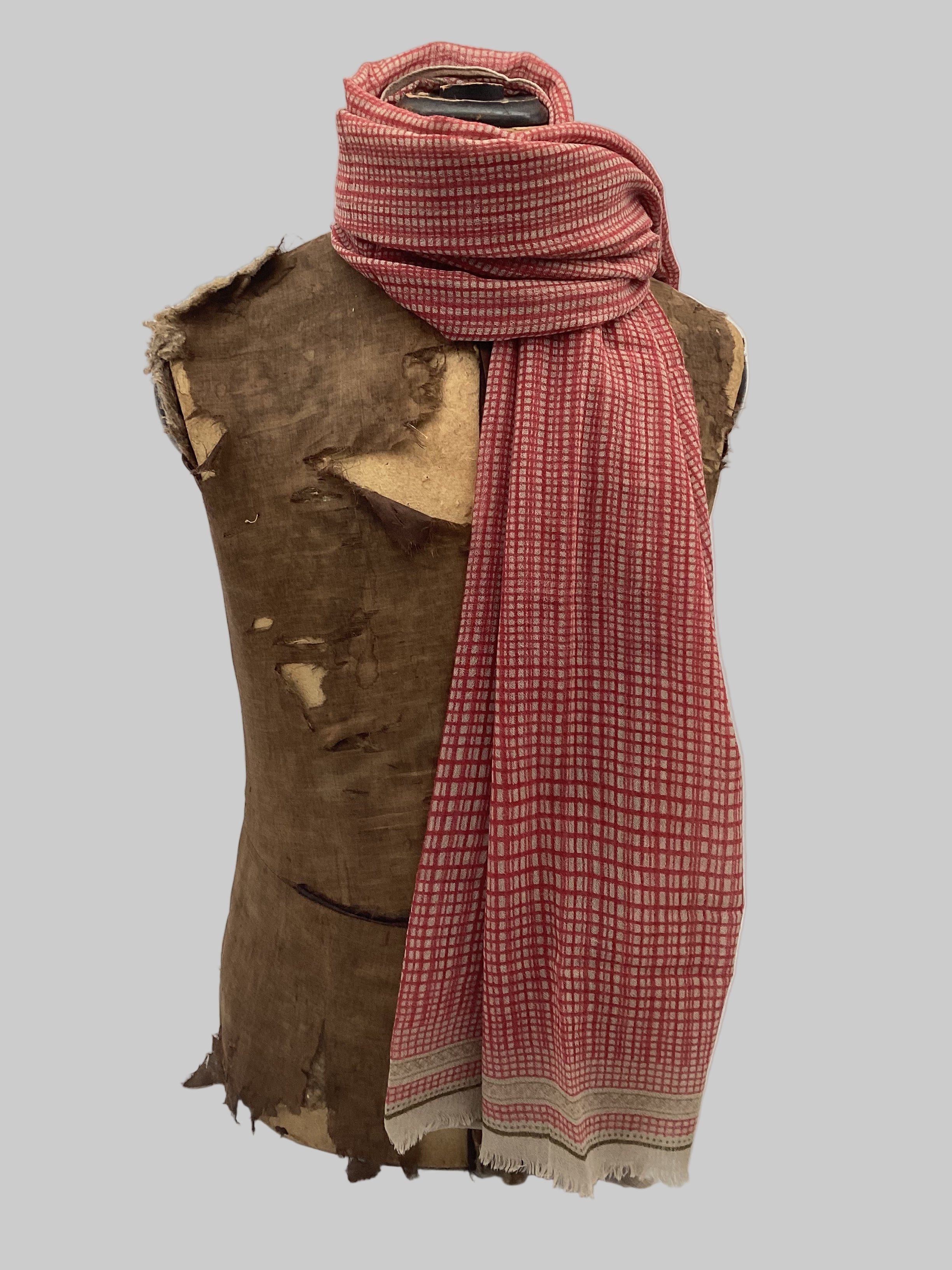 SCHAL ARP I WOLLE - rot