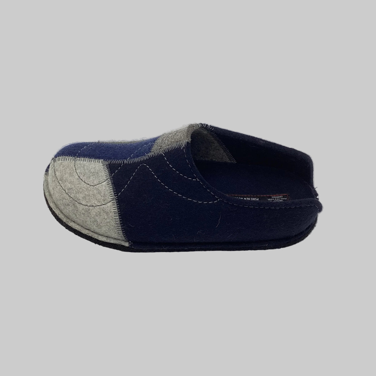 HAUSSCHUH FLAIR PUZZLE I Wollwalk - blau-kombi