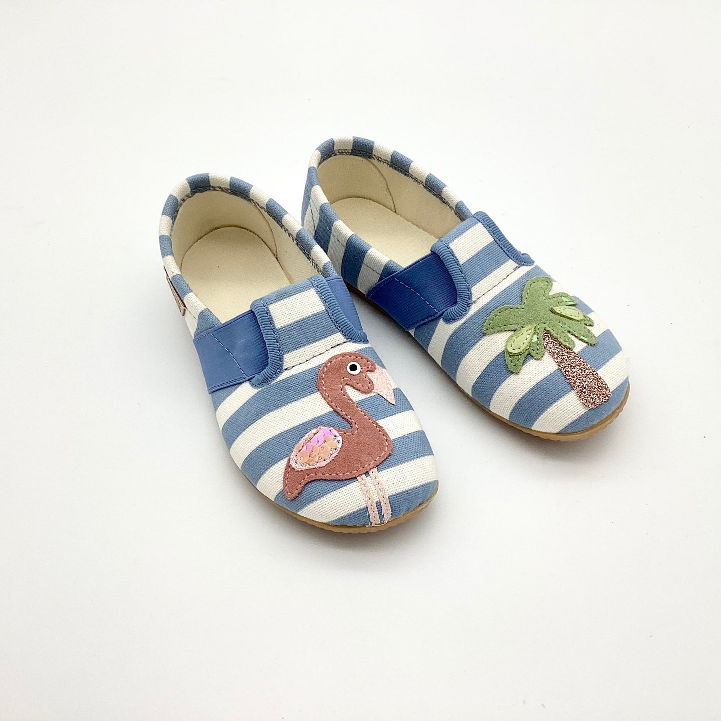 KINDER-HAUSSCHUH SLIPPER FLAMINGO I BAUMWOLLE
