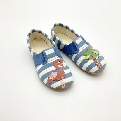 KINDER-HAUSSCHUH SLIPPER FLAMINGO I BAUMWOLLE