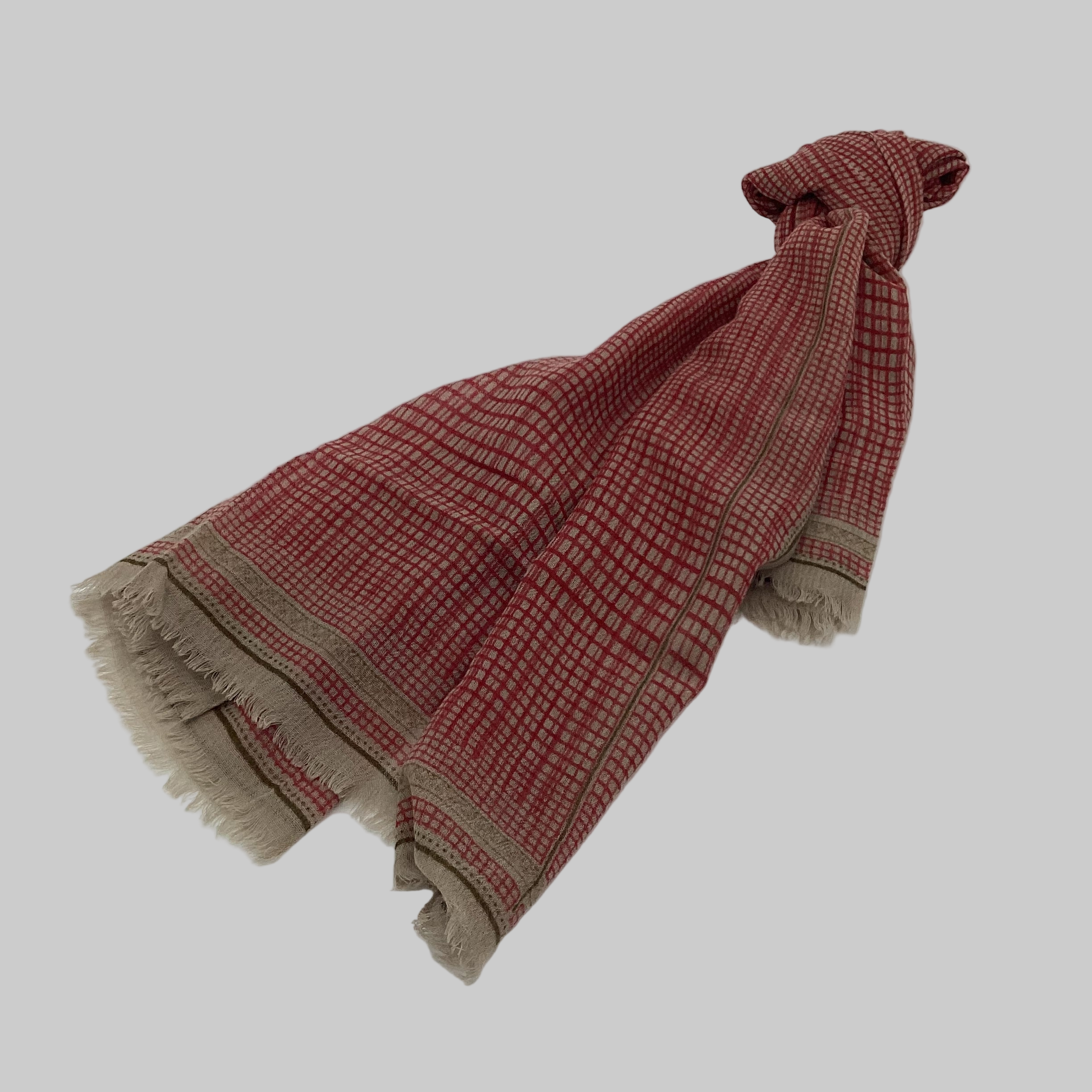 SCHAL ARP I WOLLE - rot