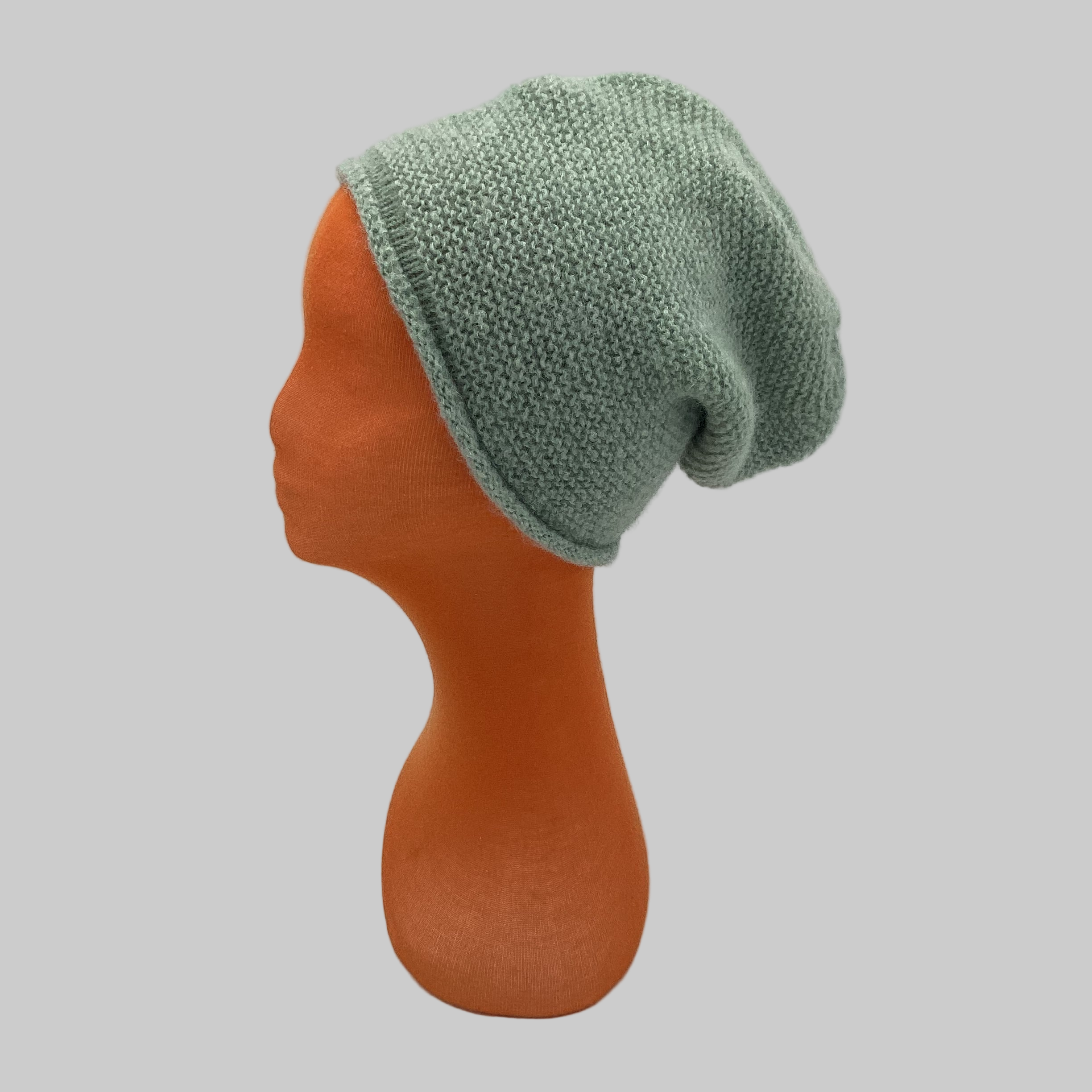 MÜTZE BEANIE I ALPAKA - SCHURWOLLE, mint cream