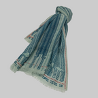 SCHAL ECHARPE I WOLLE - petrol