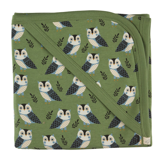 BABYDECKE MIT KAPUZE - OWL