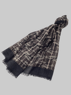 SCHAL IGGY I WOLLE - schwarz-hell