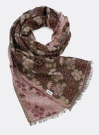 SCHAL FINE FLOWERS I  BIO BAUMWOLLE - bordeaux