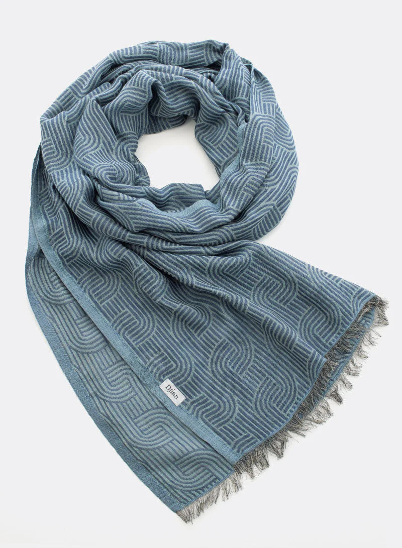 SCHAL CLOE I  BIO BAUMWOLLE - blau