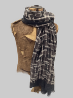 SCHAL IGGY I WOLLE - schwarz-hell