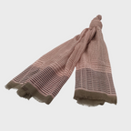 SCHAL PERLA REGLISSE I Baumwolle-Modal - rot-oliv-schwarz