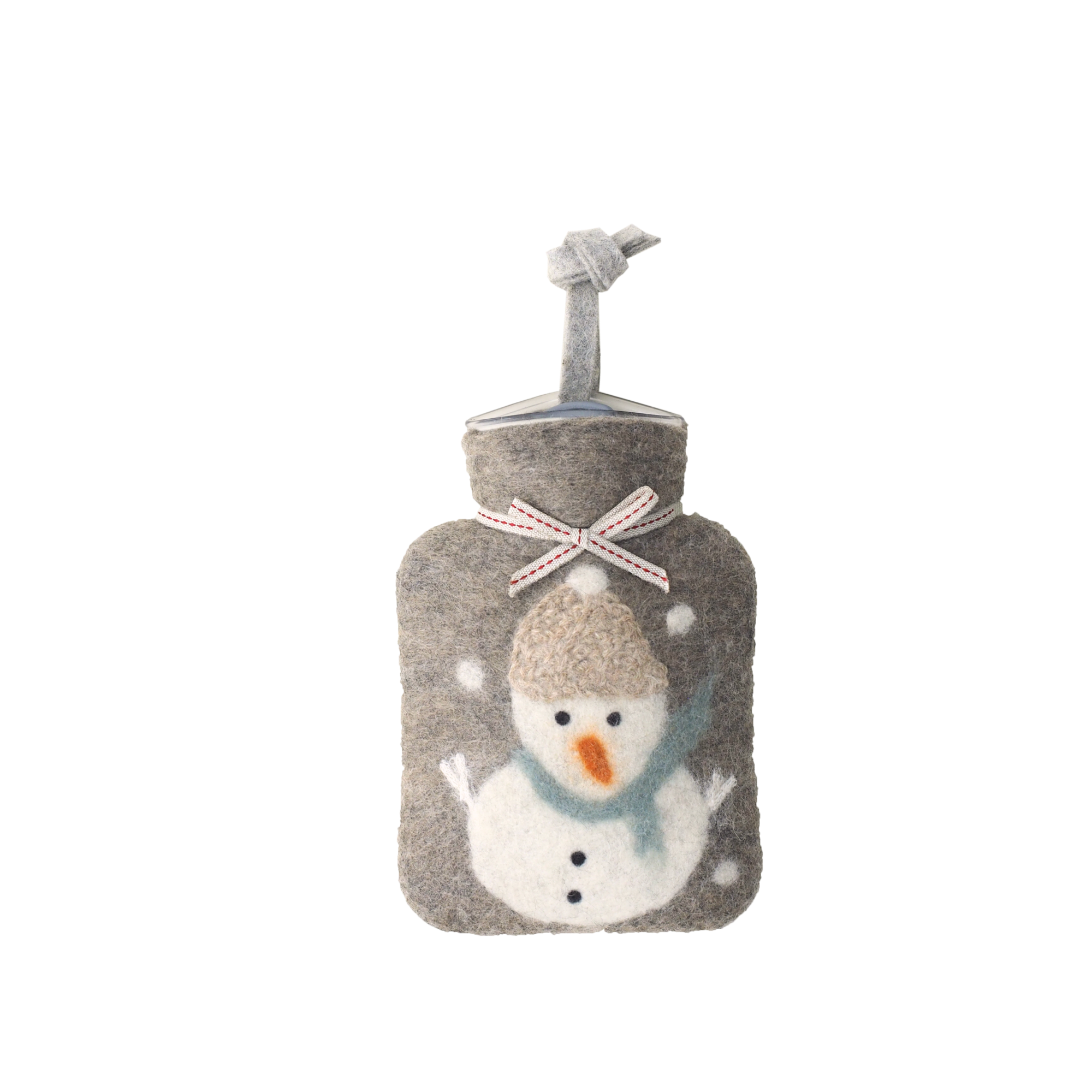 WÄRMFLASCHE MINI I SCHNEEMANN - cashmere