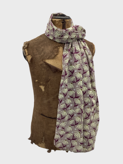 DJIAN Baumwollschal_Flower_Basket_mauve