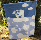 BABYDECKE MILA EISBÄR I BAUMWOLLE blau