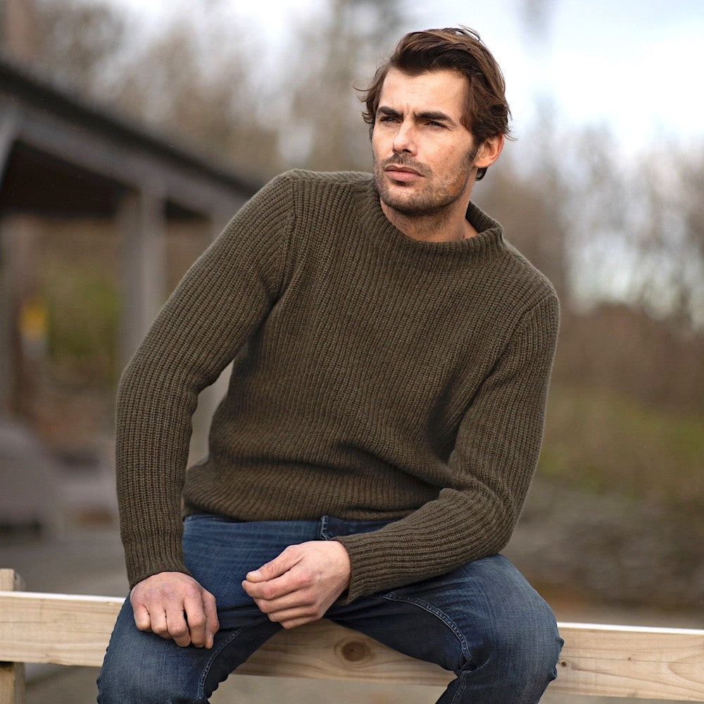 PULLOVER RIB MÄNNER I LAMBSWOOL