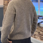 STRICKJACKE DAMEN I BABY ALPAKA - HIGHLAND WOLLE, smoke