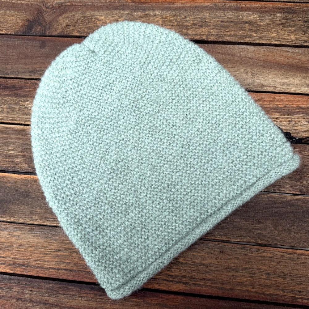 MÜTZE BEANIE I ALPAKA - SCHURWOLLE, mint cream