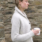 STRICKJACKE DAMEN I BABY ALPAKA - HIGHLAND WOLLE, cloud