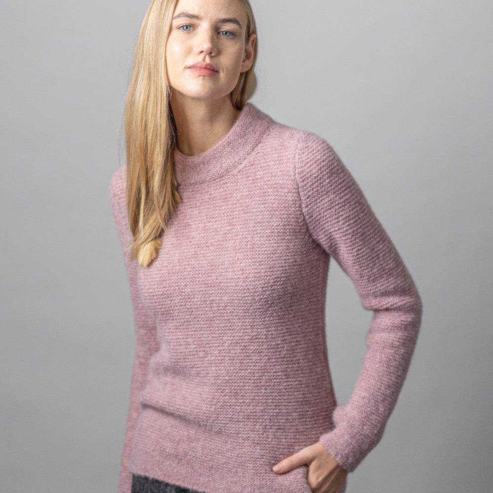 PULLOVER MOCK NECK FRAUEN I ALPAKA - WOLLE