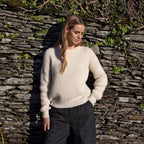 PULLOVER WAFFLE STICH FRAUEN I ALPAKA - WOLLE
